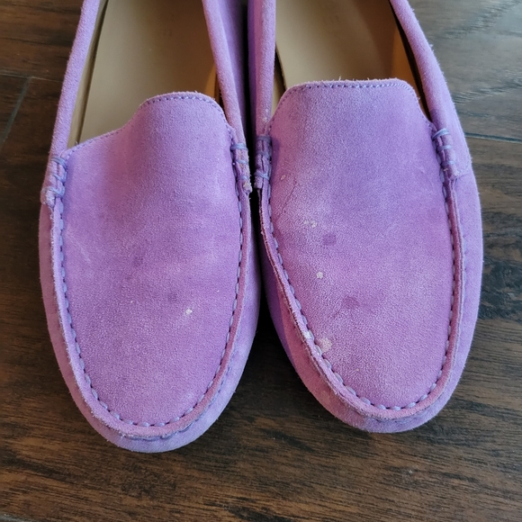 M. Gemi Lavender Suede Loafers - Picture 2 of 5